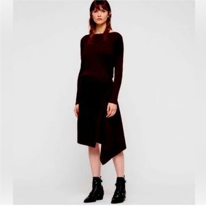 All Saints Suke asymmetrical sweater dress